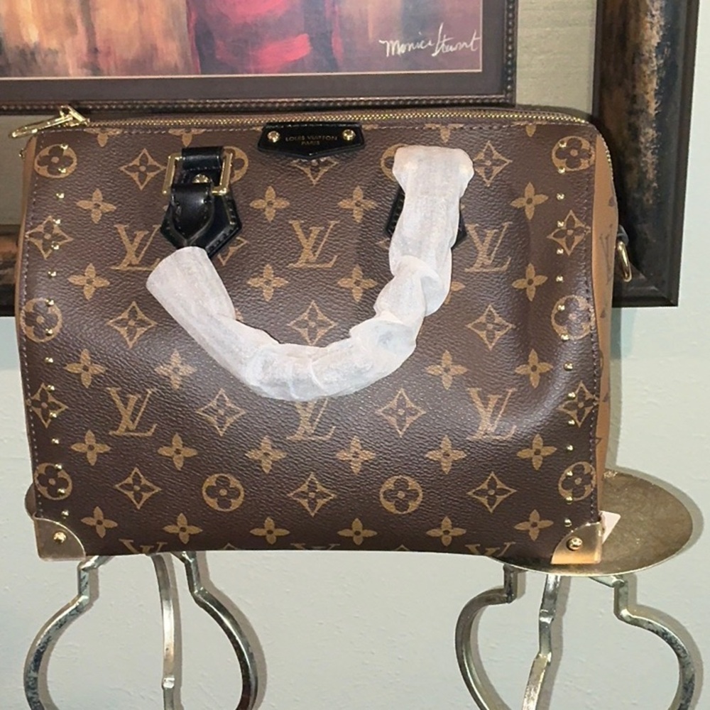 Brown Patterned Handbag - Picture 3 of 10